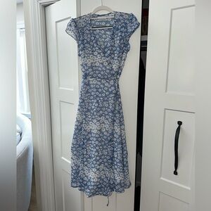 Urban Outfitters Blue Floral Midi Dress